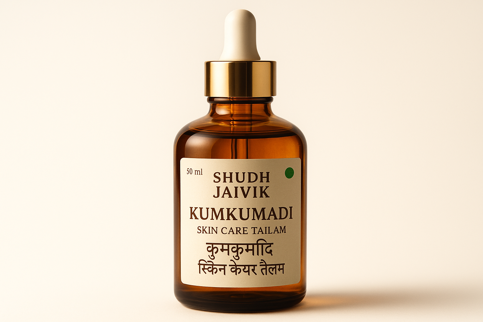 Shudh Jaivik Kumkumadi Skin Care Tailam - Premium Product Photography