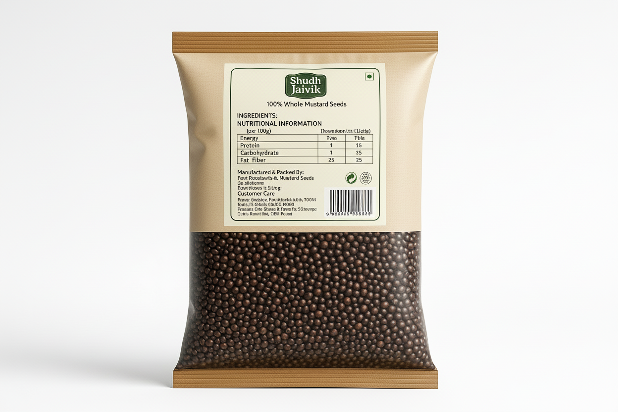 Shudh Jaivik Mustard Seeds - Back Label