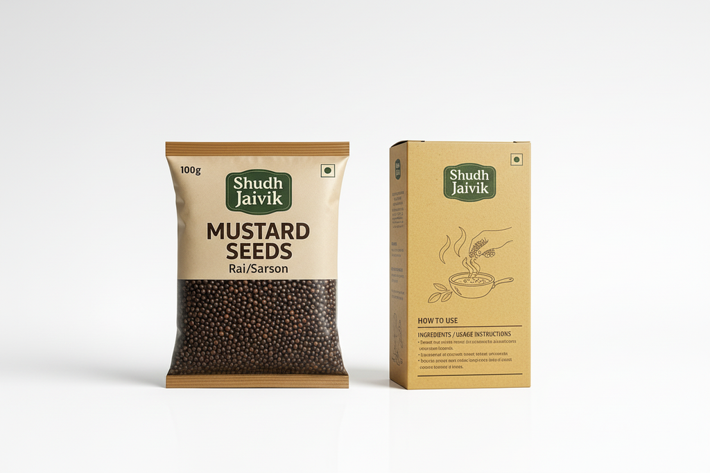 Shudh Jaivik Mustard Seeds - With Packaging Box
