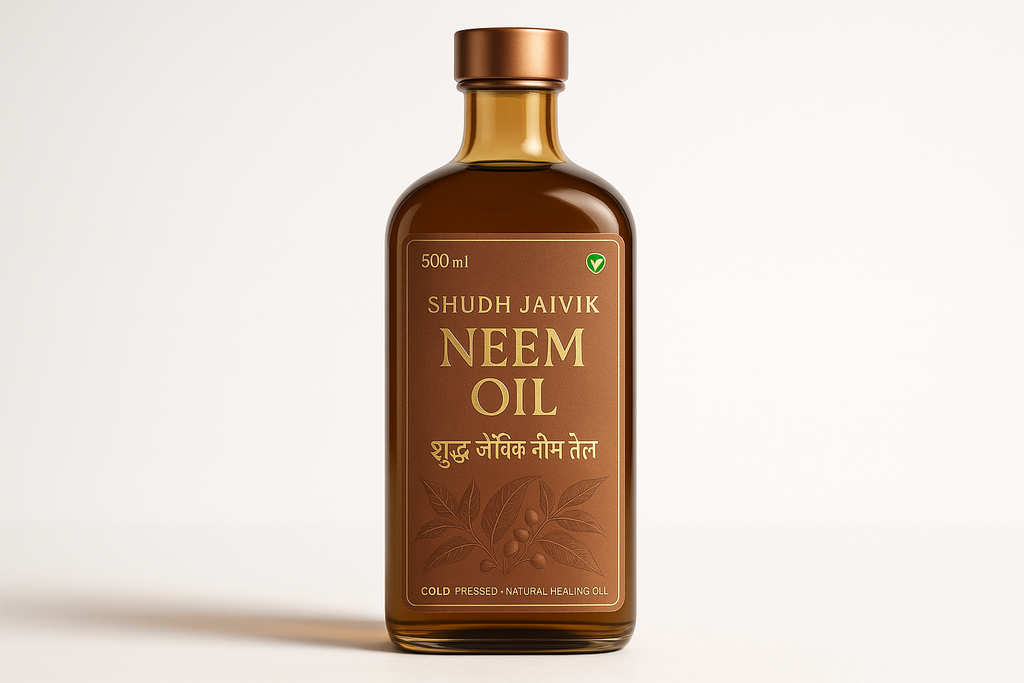 Shudh Jaivik Neem Oil - Premium Product Photography
