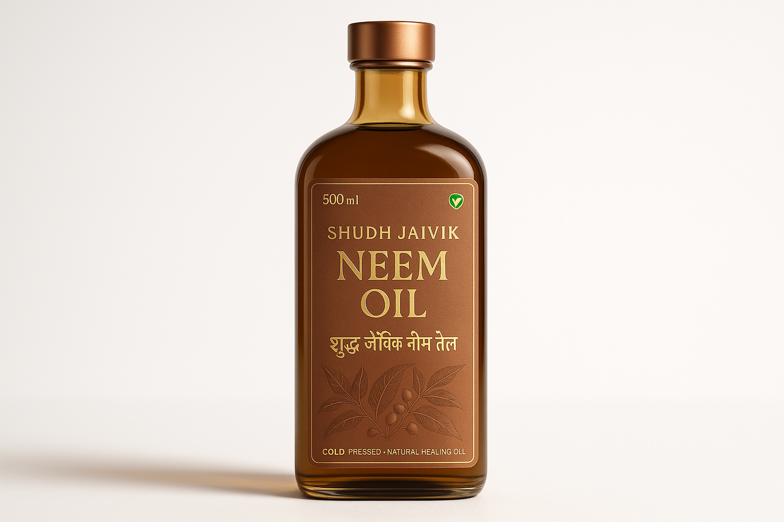 Shudh Jaivik Neem Oil - Premium Product Photography