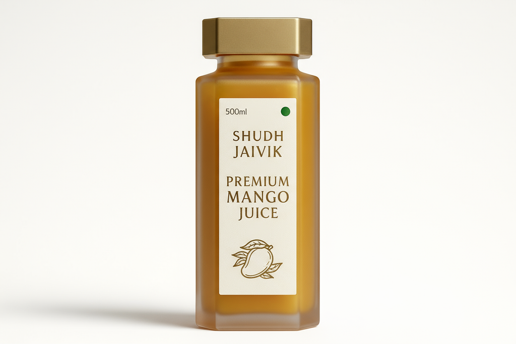 Shudh Jaivik Premium Mango Juice - Redesigned Front View