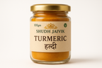Shudh Jaivik Premium Turmeric Glass Jar - Front View