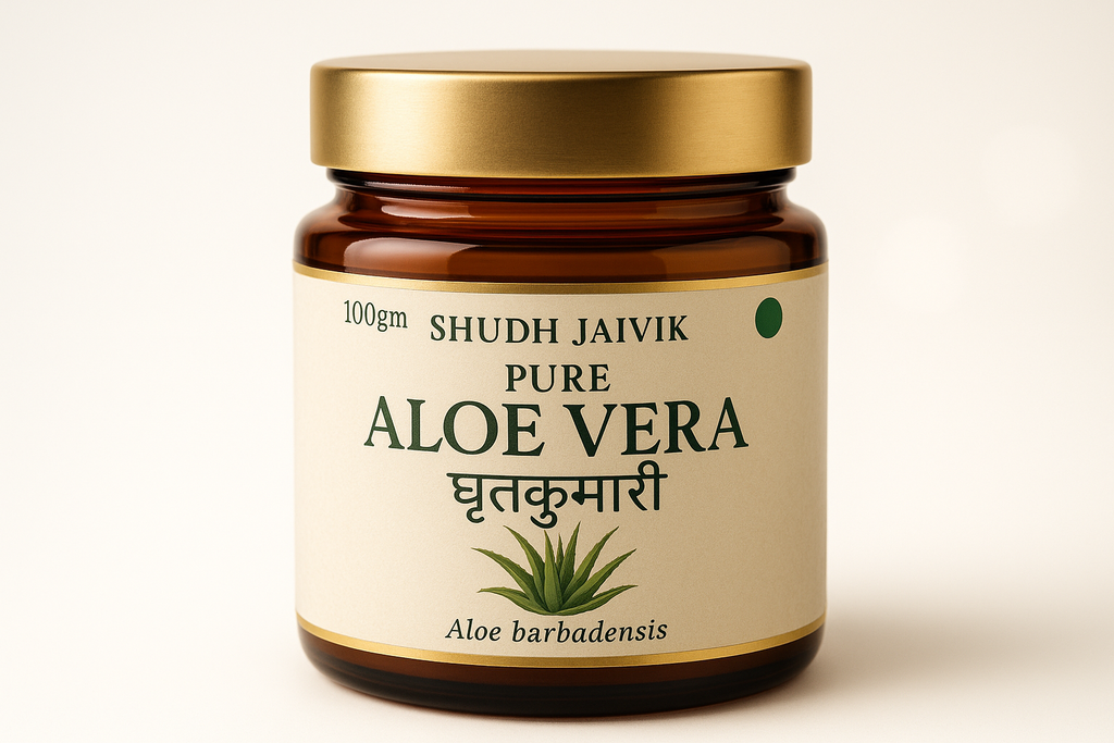Shudh Jaivik Pure Aloe Vera Premium Glass Jar