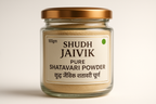 Shudh Jaivik Pure Shatavari Powder - Premium Glass Jar Packaging
