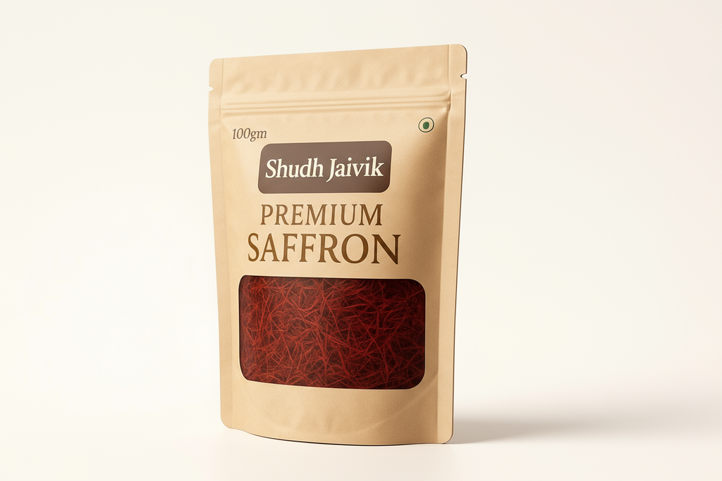 Shudh Jaivik Saffron 45° Angle View