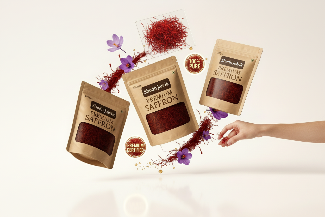 Shudh Jaivik Saffron Stunning 3D Display