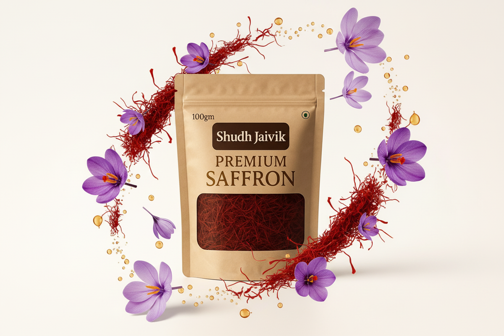 Shudh Jaivik Saffron with Natural Ingredients