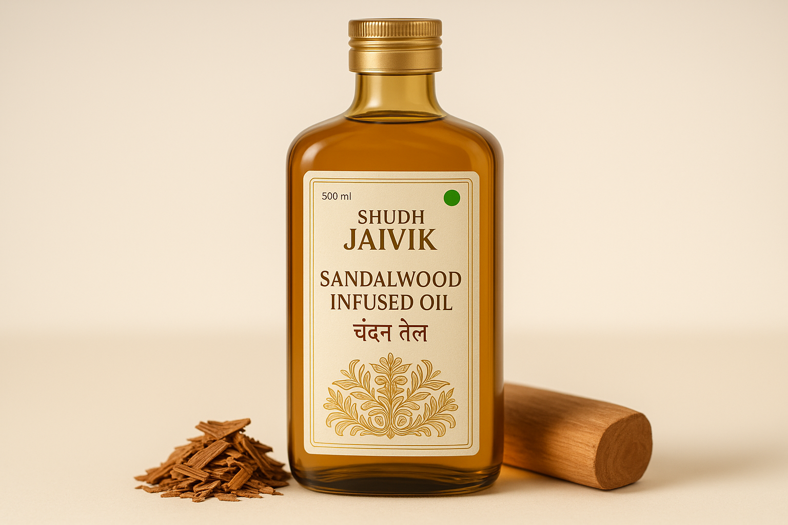 Shudh Jaivik Sandalwood Infused Oil - Premium Packaging