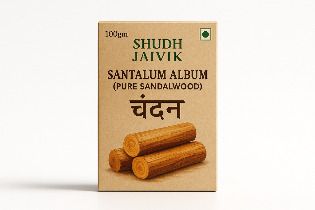 Shudh Jaivik Santalum Album Front-Facing Product Photo