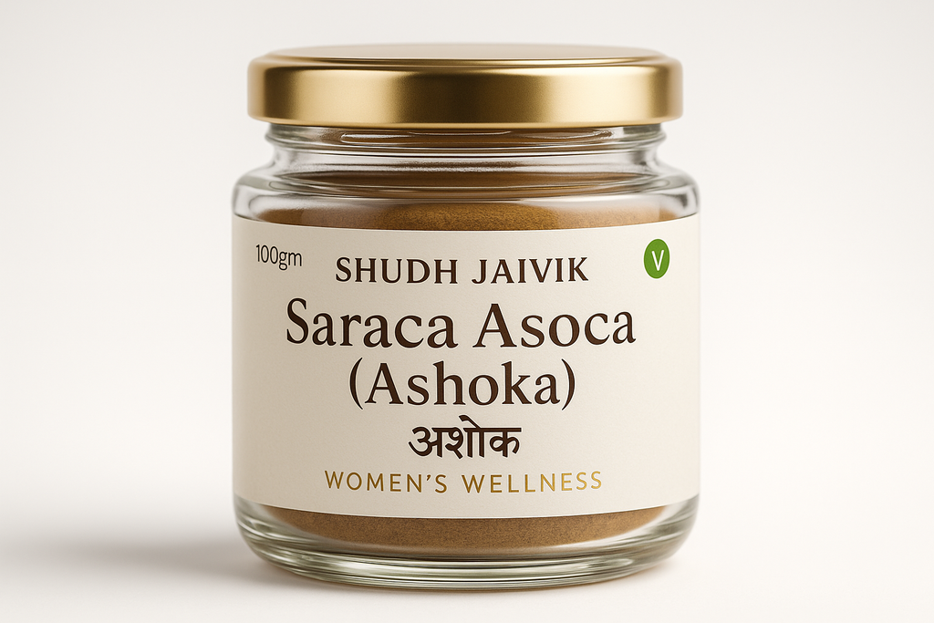 Shudh Jaivik Saraca Asoca Premium Glass Jar