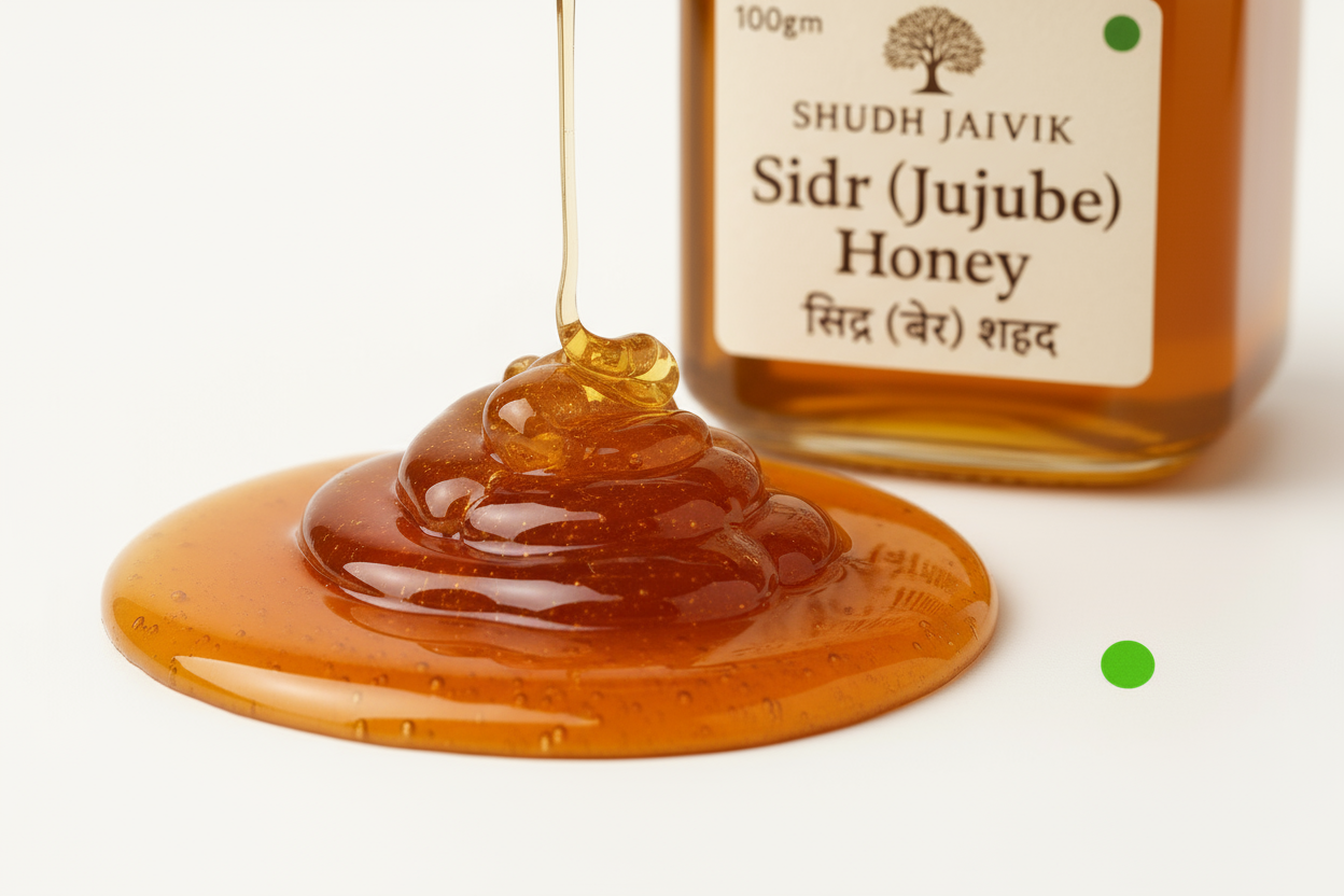 Shudh Jaivik Sidr Honey - Texture Close-up