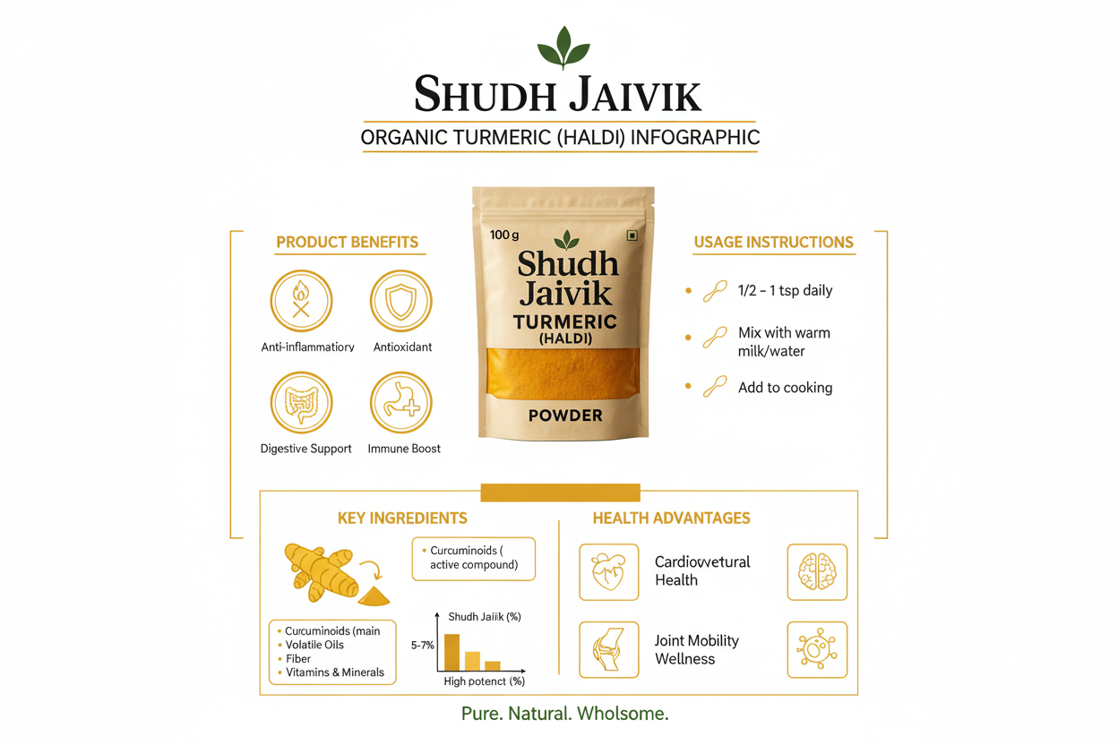 Shudh Jaivik Turmeric Complete Infographic