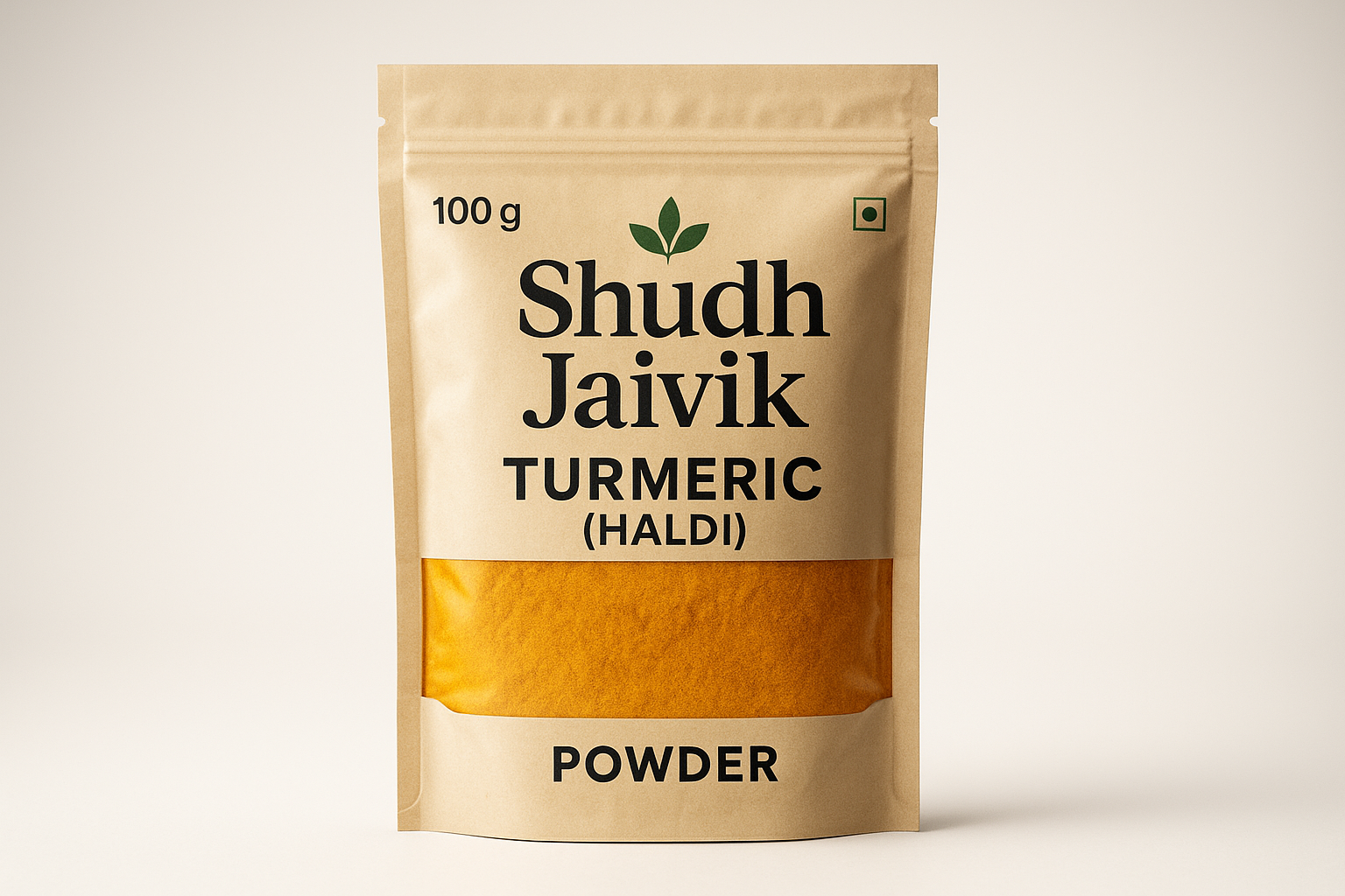 Shudh Jaivik Turmeric Front-Facing Product Photo
