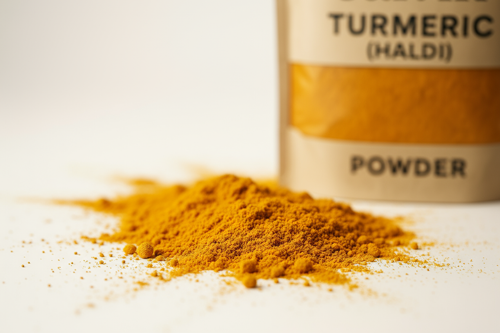 Shudh Jaivik Turmeric Texture Macro