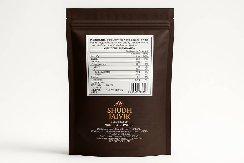 Shudh Jaivik Vanilla - Back View