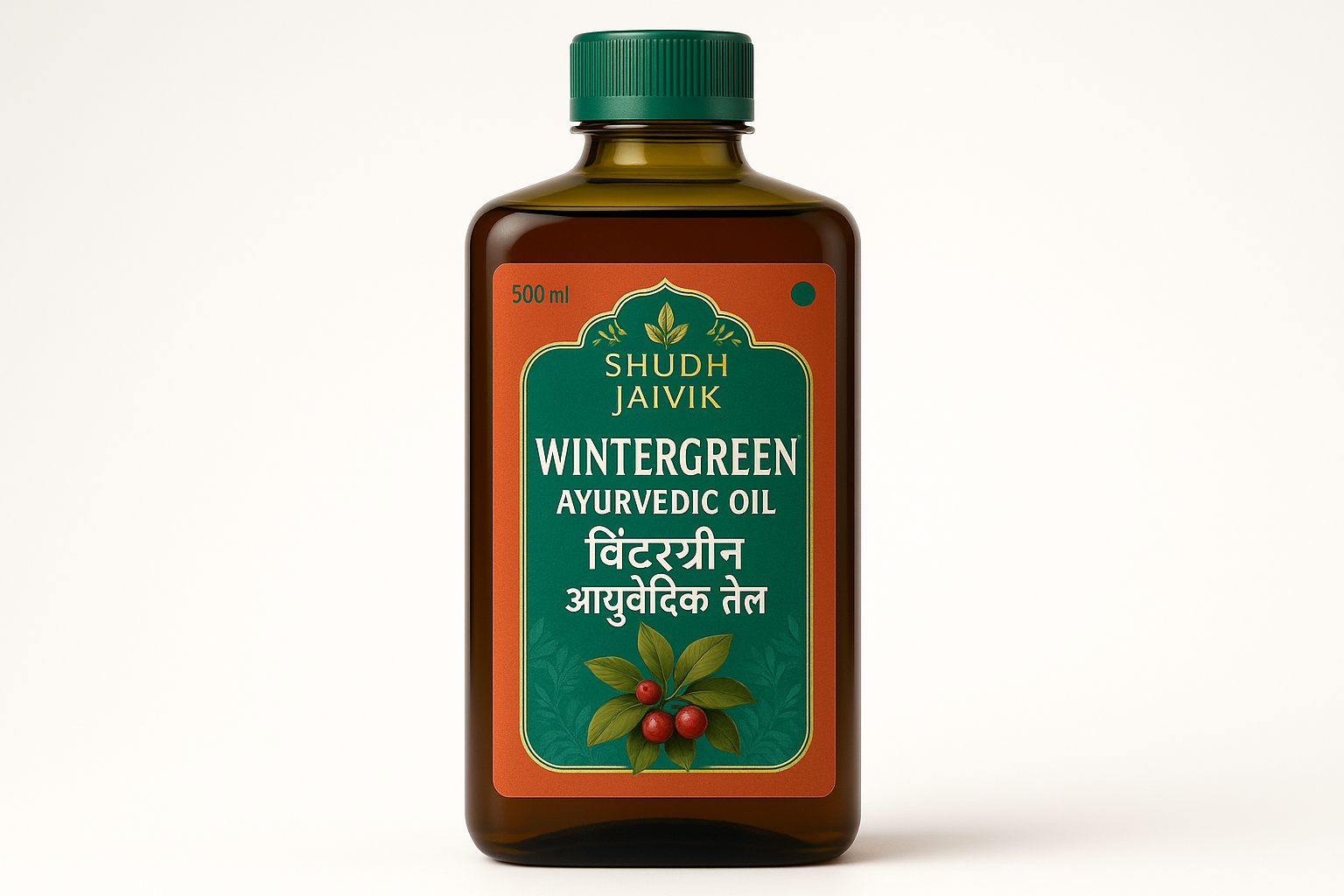 Shudh Jaivik Wintergreen Ayurvedic Oil - Premium Packaging