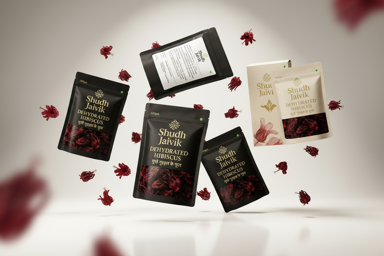 Stunning 3D Display Model - Shudh Jaivik Dehydrated Hibiscus