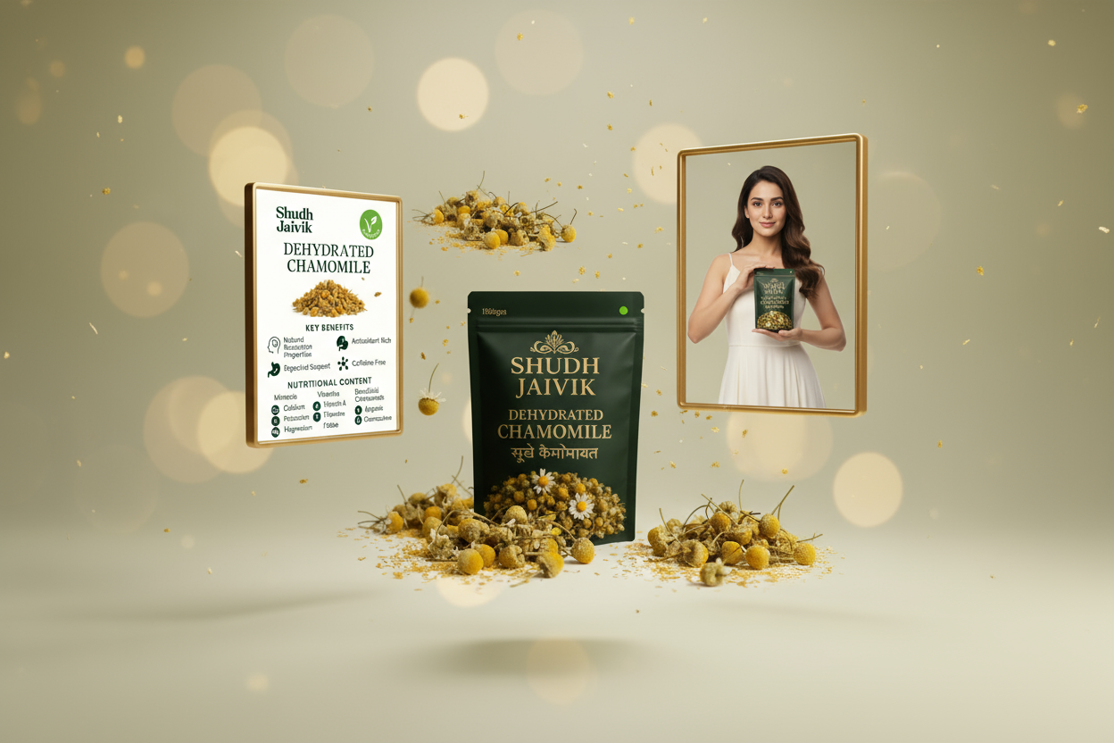 Stunning 3D Display Showcase for Dehydrated Chamomile