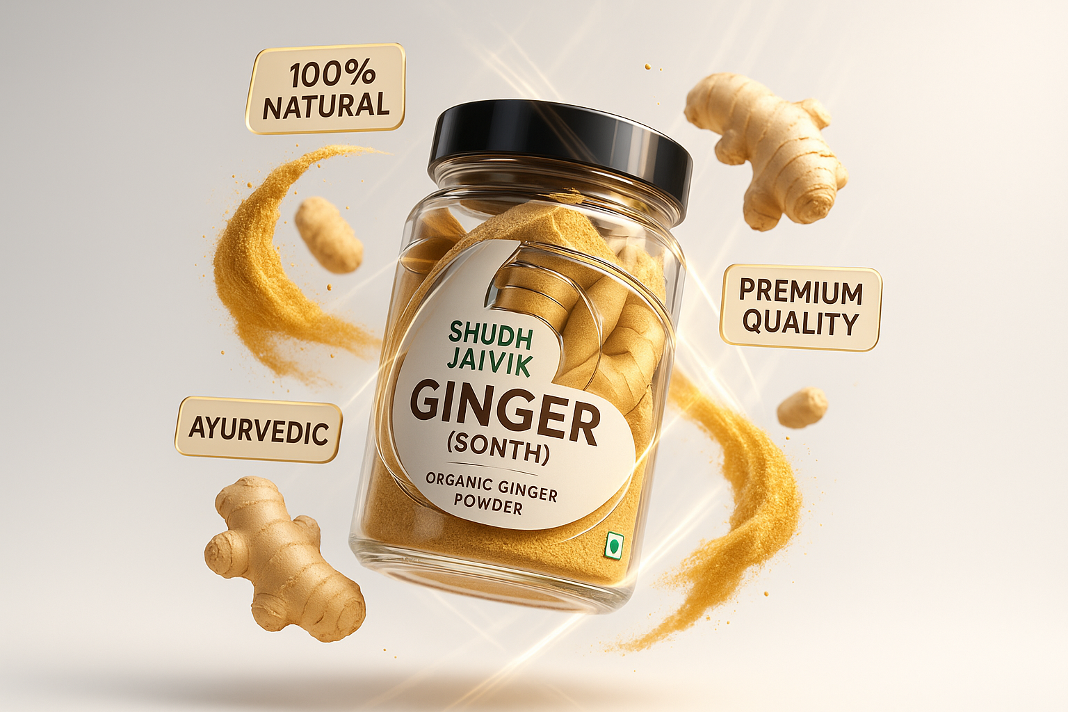 Ultra-creative 3D visualization of Shudh Jaivik Ginger (Sonth)